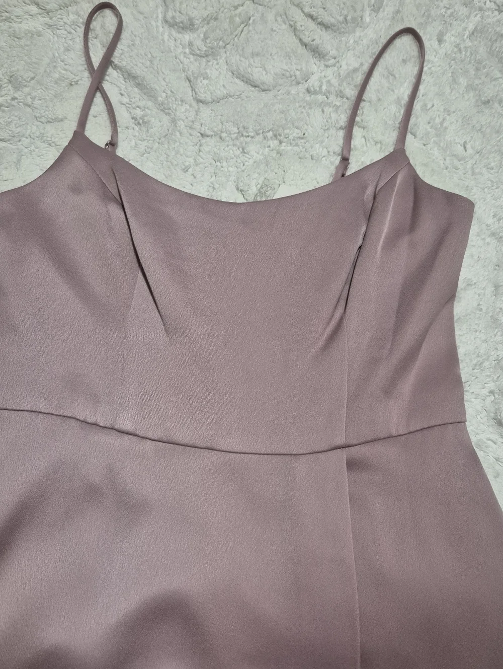 NWT David's Bridal Quartz Scoop Neck Spag Slip-Style Maxi Dress..Size:6 - Picture 10 of 14